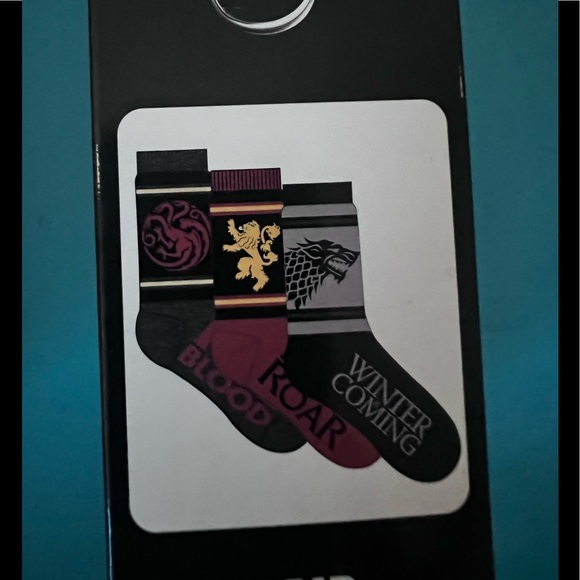 2 Packs of Game of Thrones 3-Pair Crew Socks, New, Shoe Size 6-12 - Picture 9 of 13